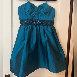 Teal Adrianna Papell Dress